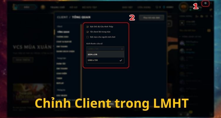 cách tăng fps liên minh